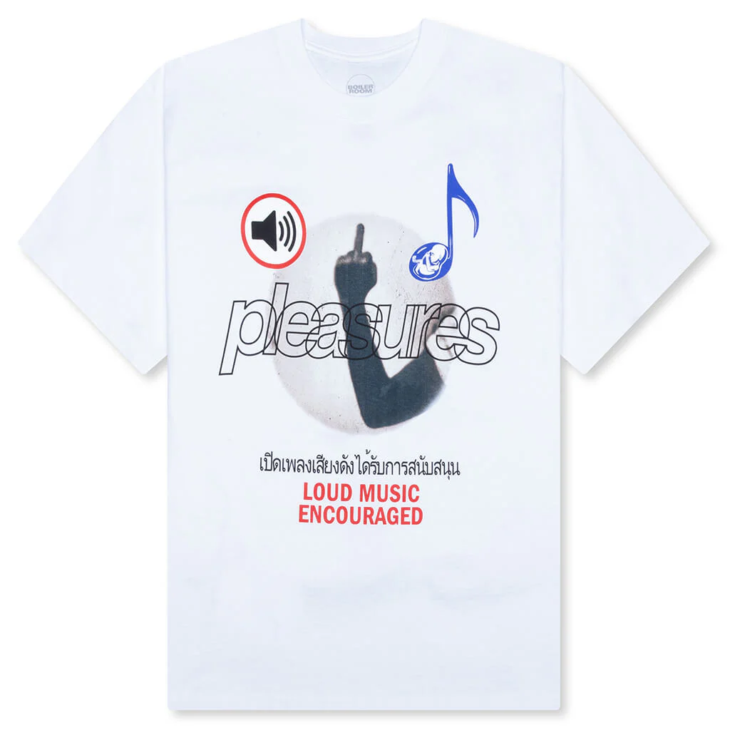 Pleasures x Boiler Room Loud Music T-Shirt - White