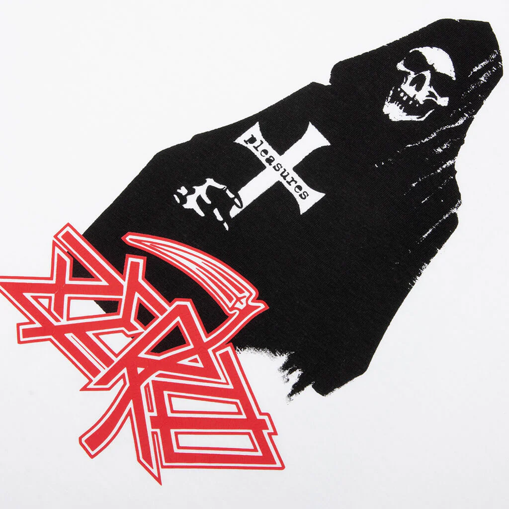 Pleasures x Zero Reaper Ringer - White - Image 3