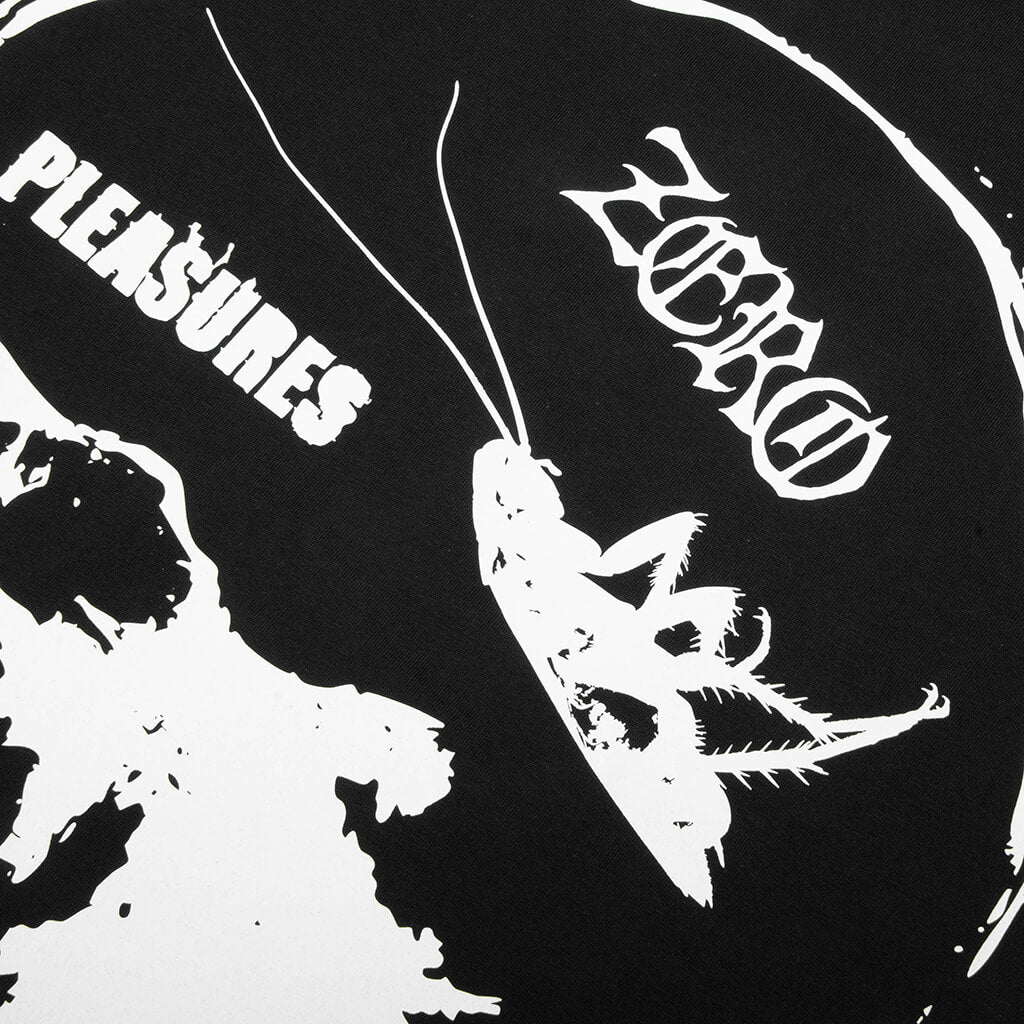 Pleasures x Zero Roaches T-Shirt - Black - Image 3
