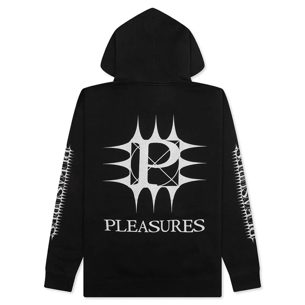 Spike Zip Hoodie - Black - Image 2