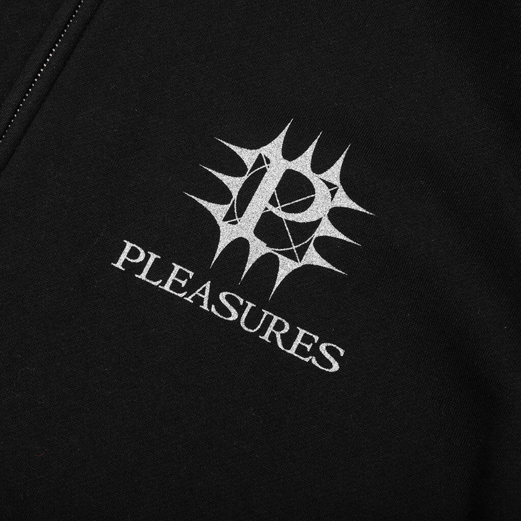 Spike Zip Hoodie - Black - Image 5