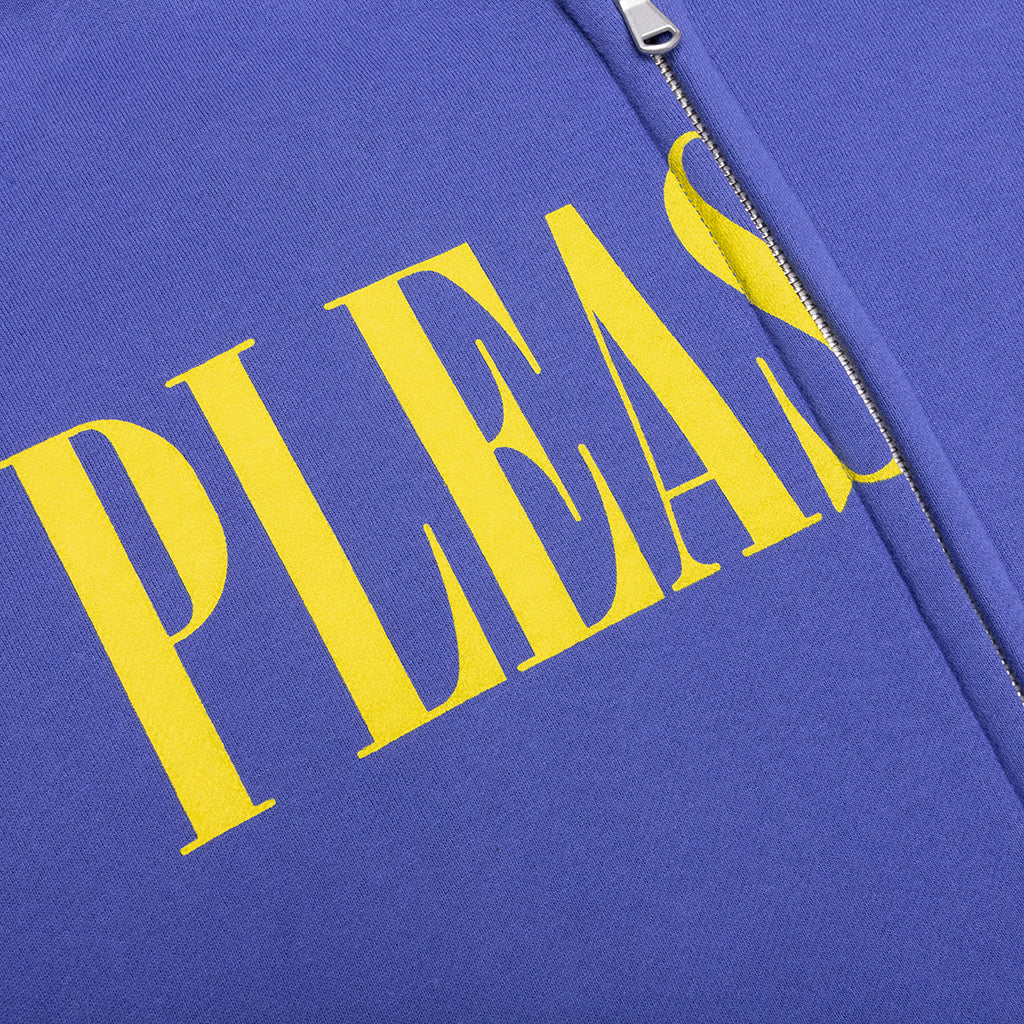 Split Zip Hoodie - Blue - Image 3