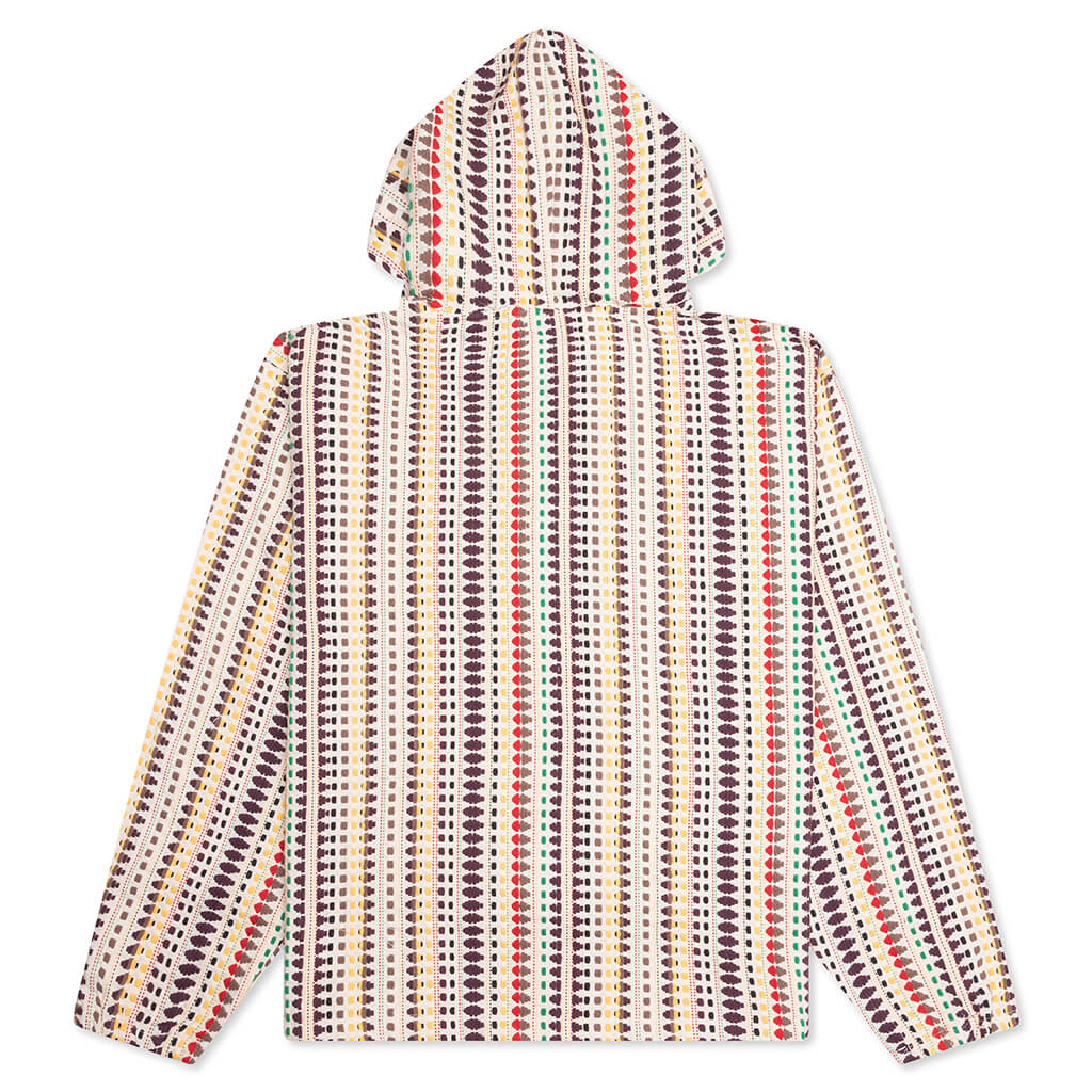 Stitch Poncho Hoodie - Ecru - Image 2