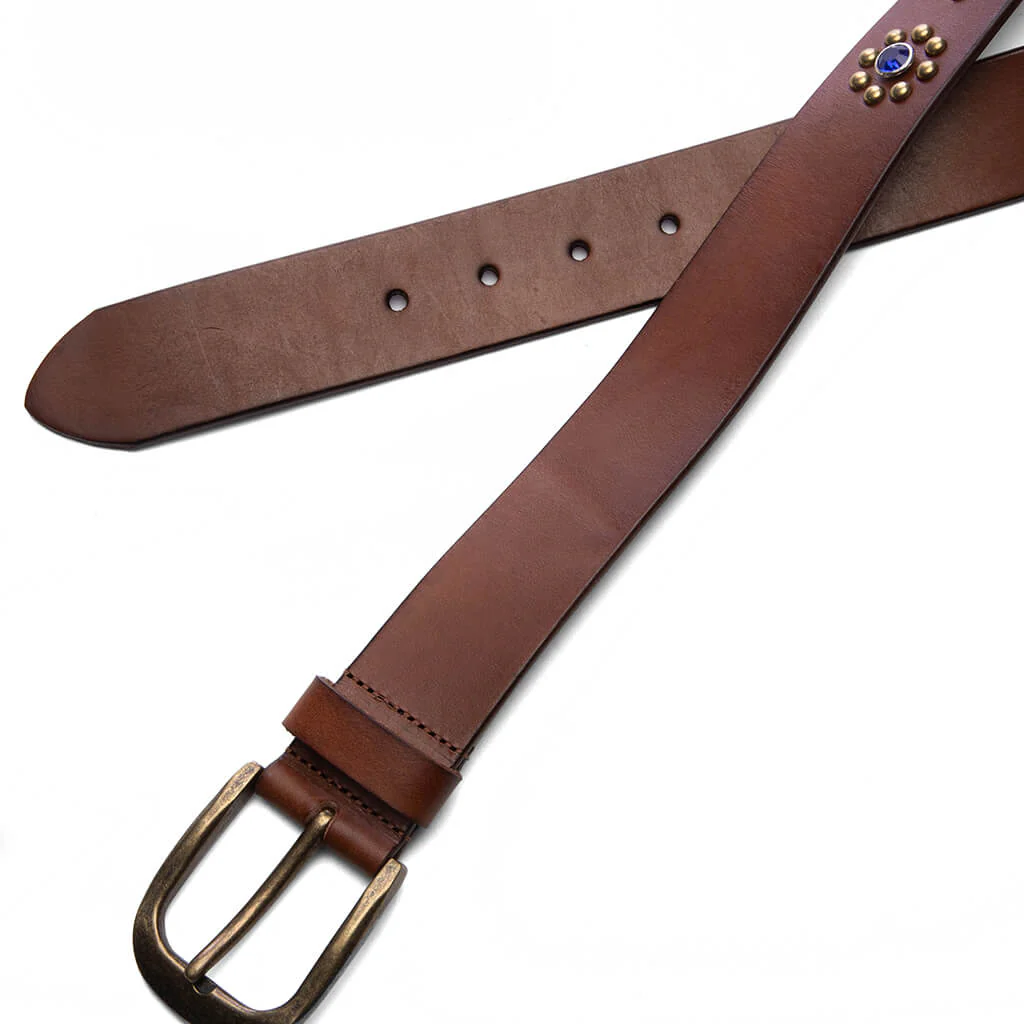 Studded Belt - Brown - Image 3