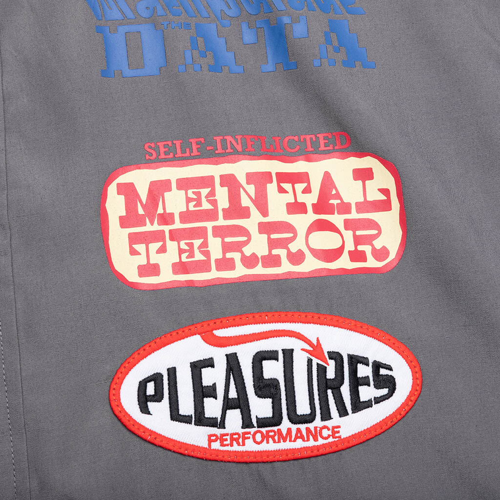 Terror Button Up Shirt - Grey - Image 4