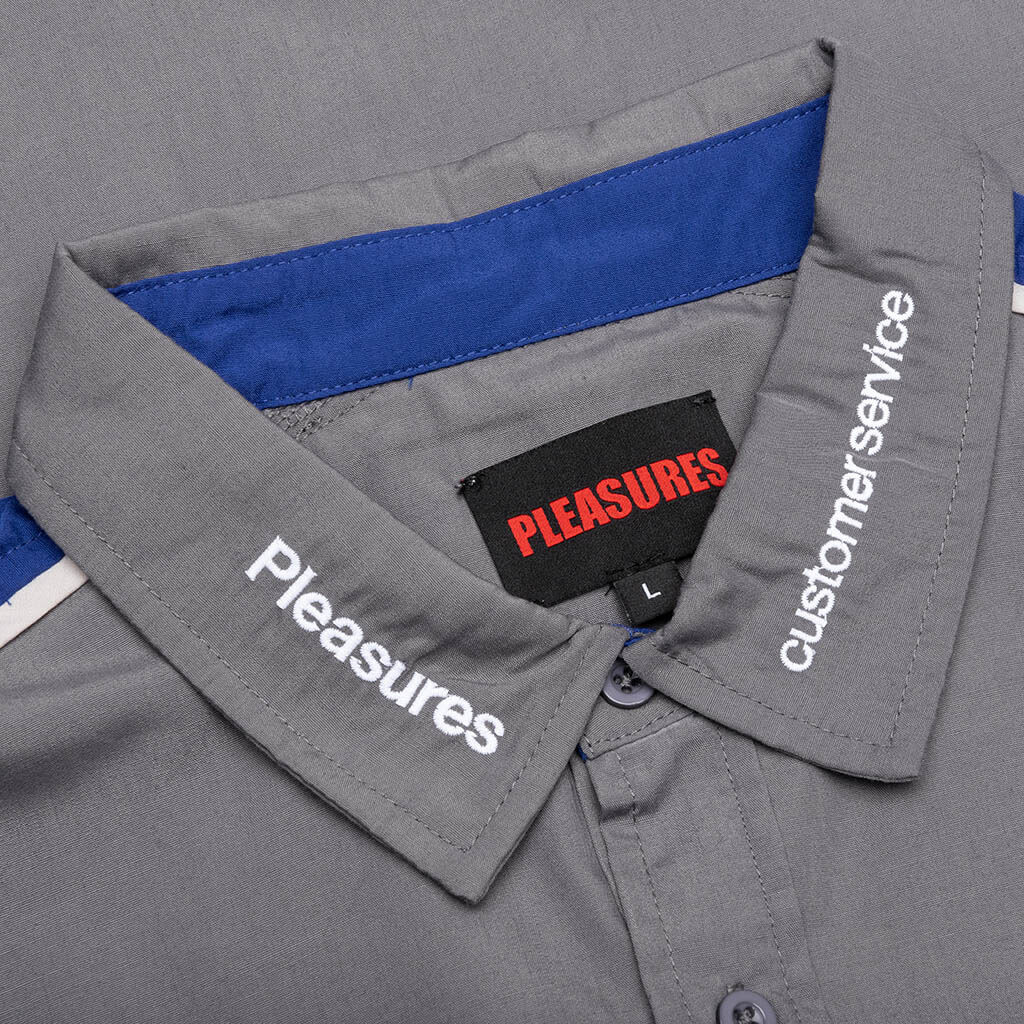 Terror Button Up Shirt - Grey - Image 6