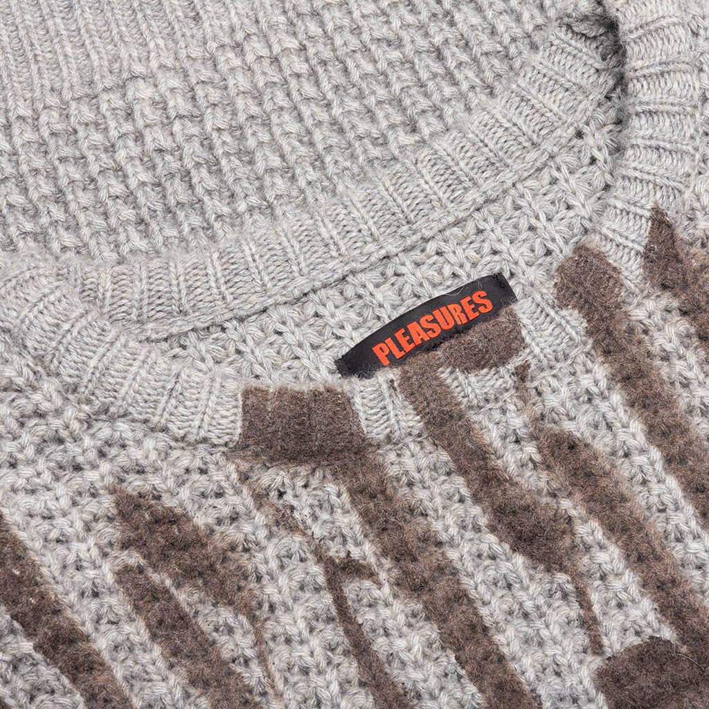 Twitch Chunky Knit Sweater - Heather Grey - Image 3