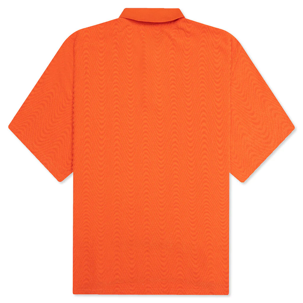 Zen Terry Boxy Polo - Burnt Orange - Image 2