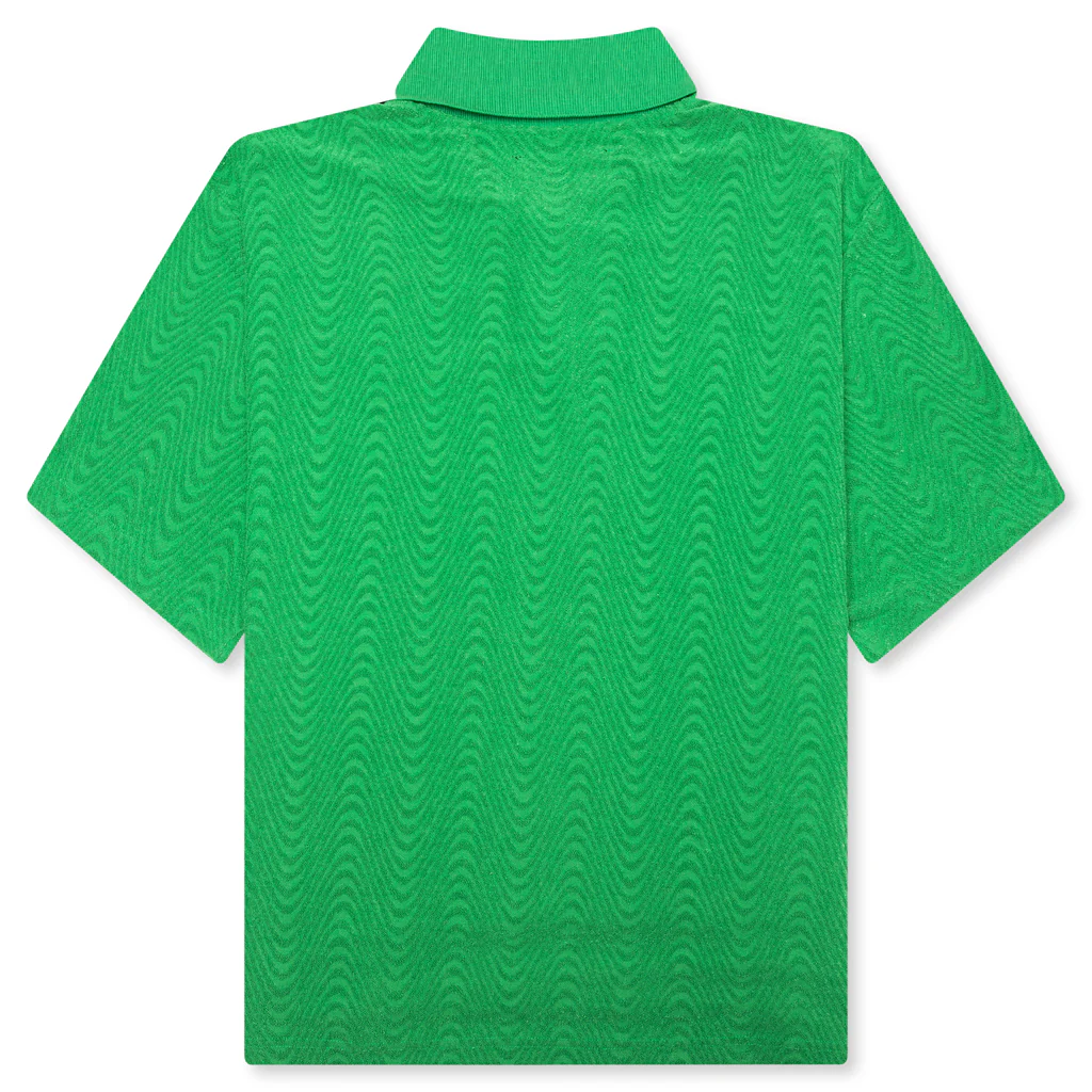 Zen Terry Boxy Polo - Green - Image 2