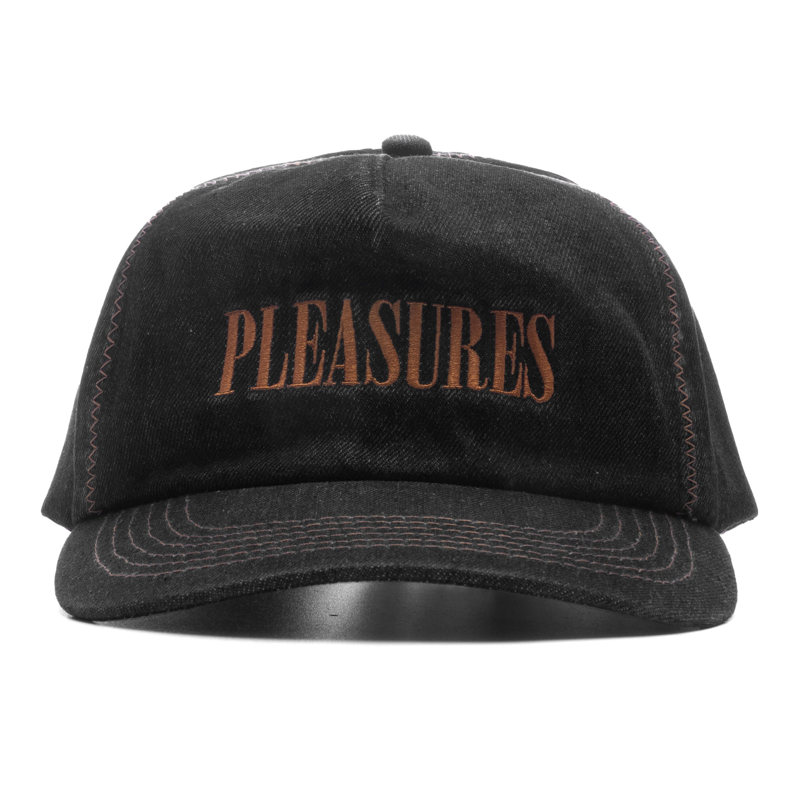 Zig Zag Denim Cap - Black