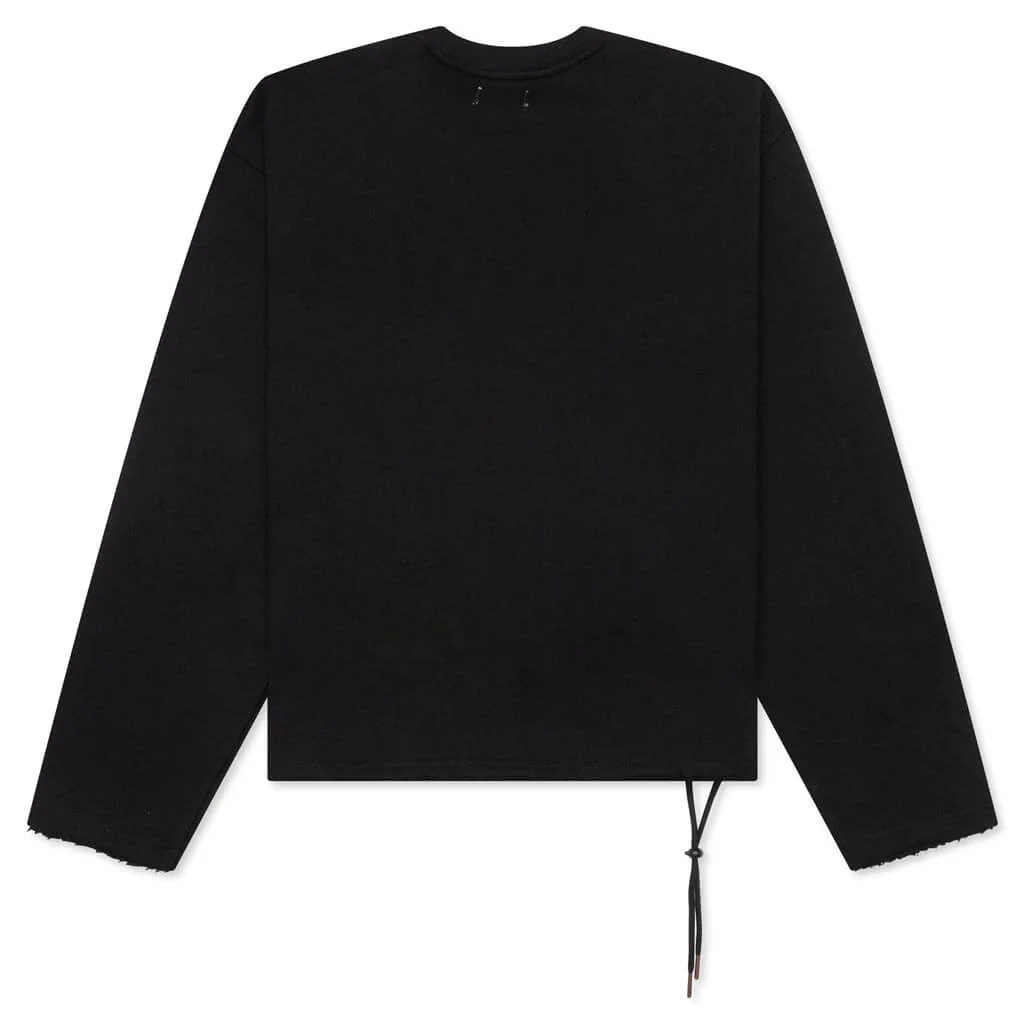 Pocket Pullover Crewneck - Black - Image 2