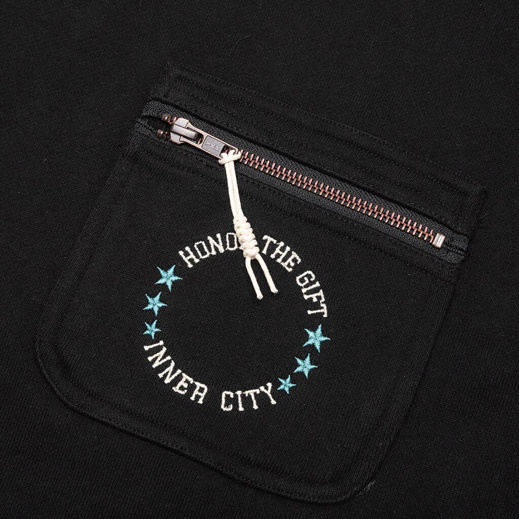 Pocket Pullover Crewneck - Black - Image 4