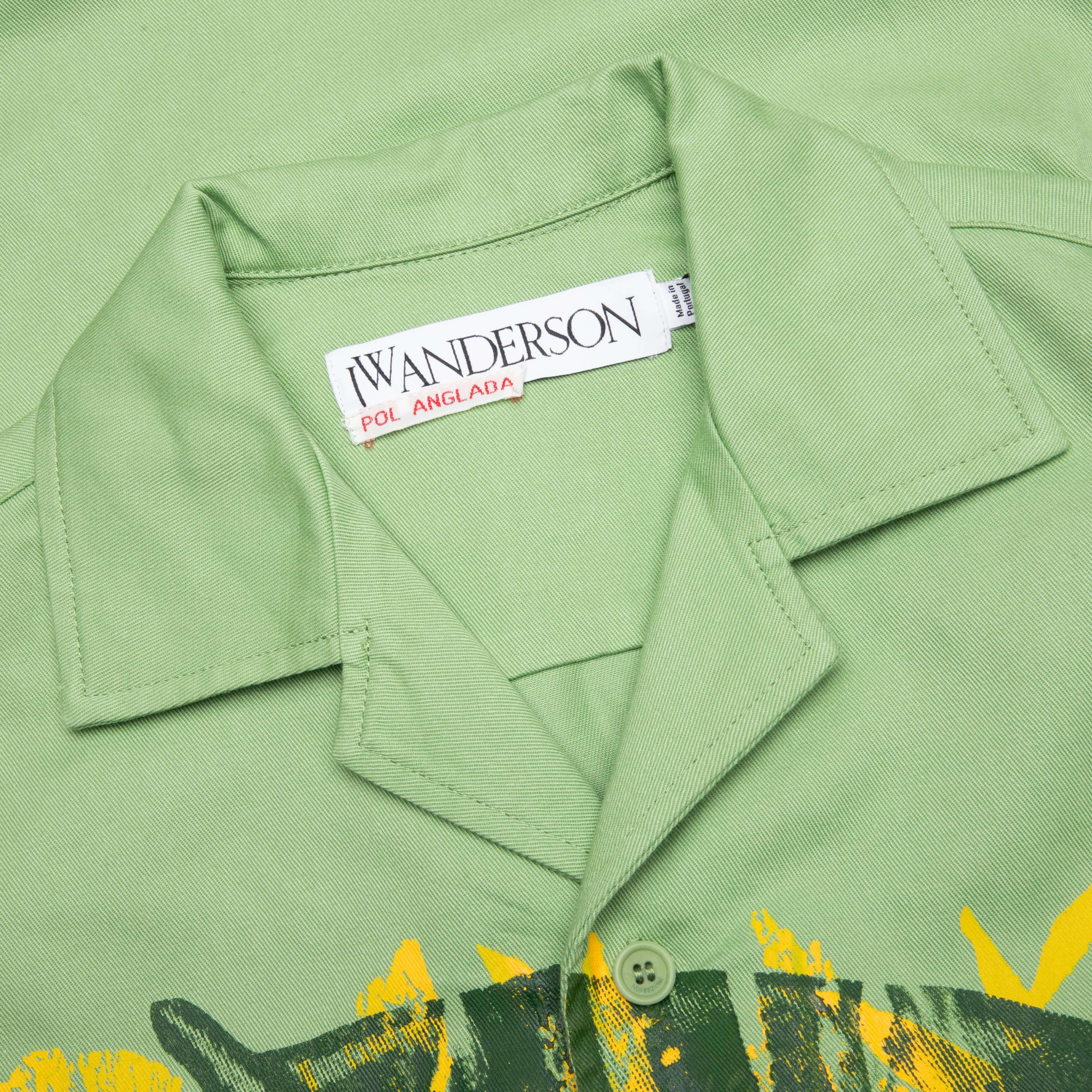 Pol Anglada Print Short Sleeve Shirt - Green - Image 3
