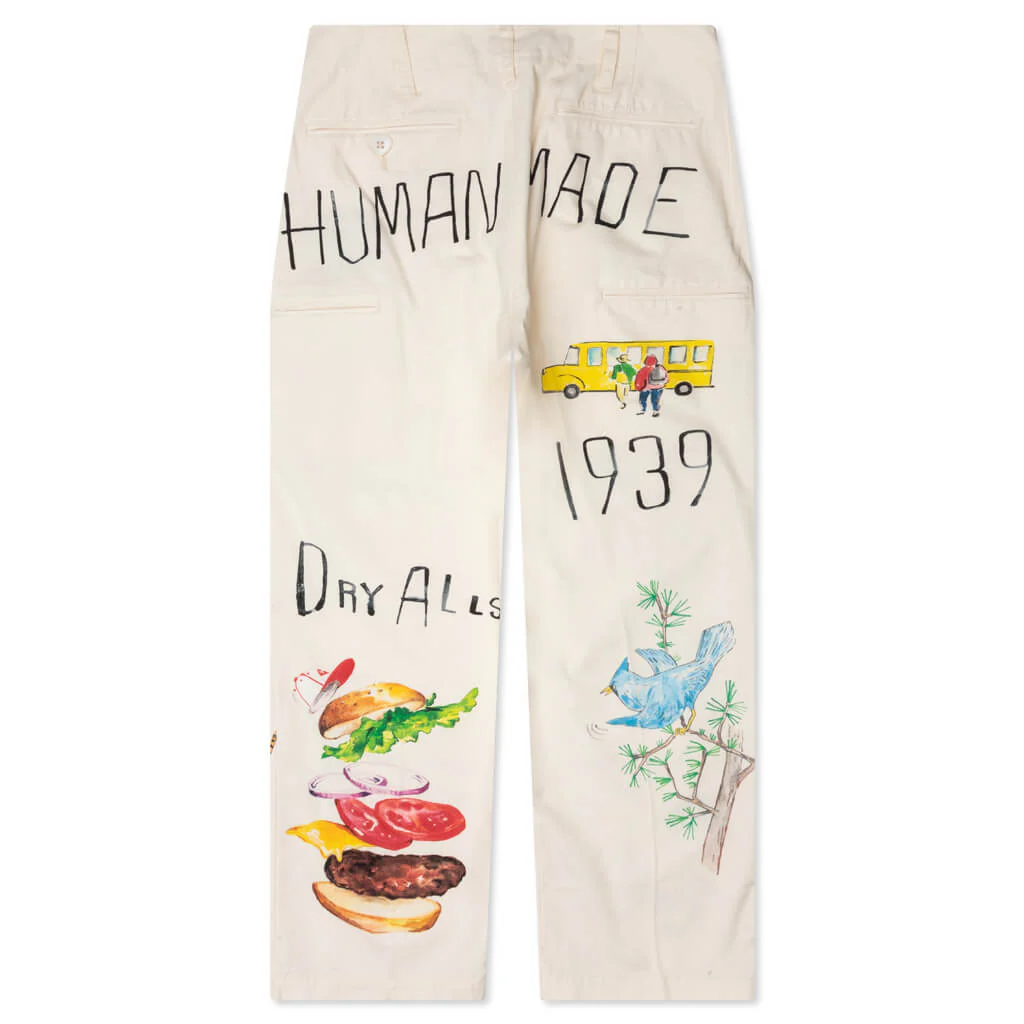Printed Chino Pants - White - Image 2