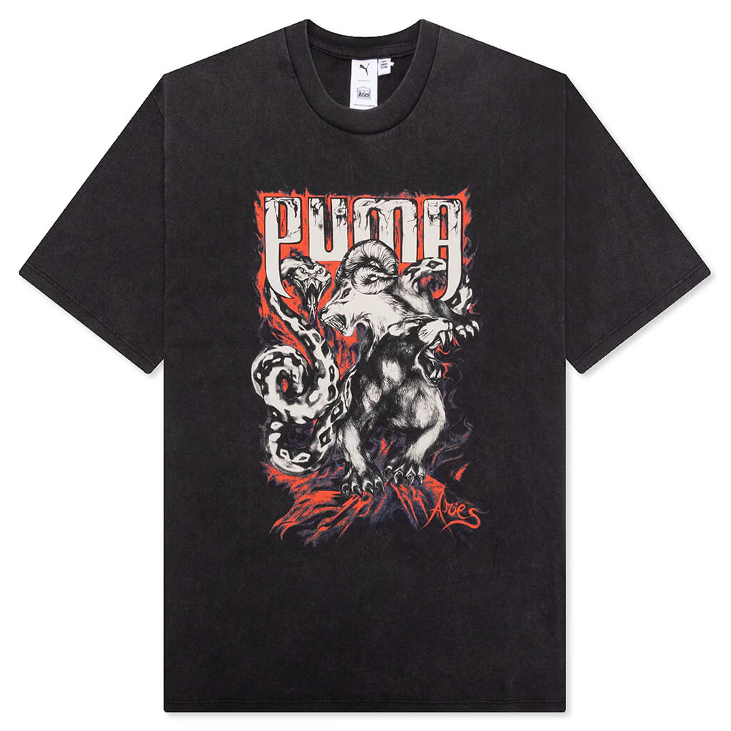 Puma x Aries Graphic Tee - Black