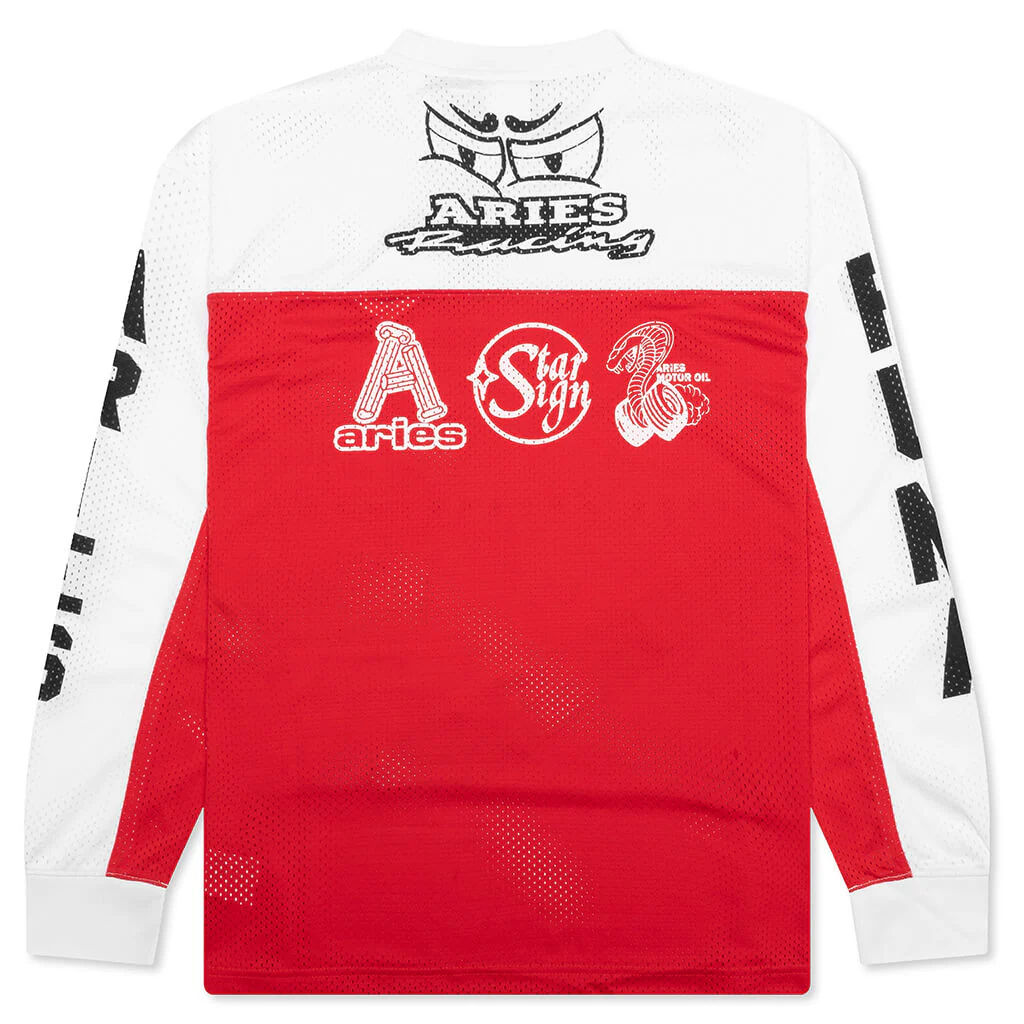 Puma x Aries Mesh Long Sleeve - Red - Image 2