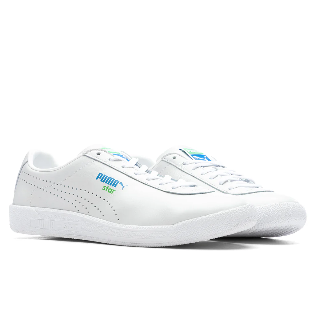 Star Tennis Whites - White/Ultra Blue/Green - Image 2