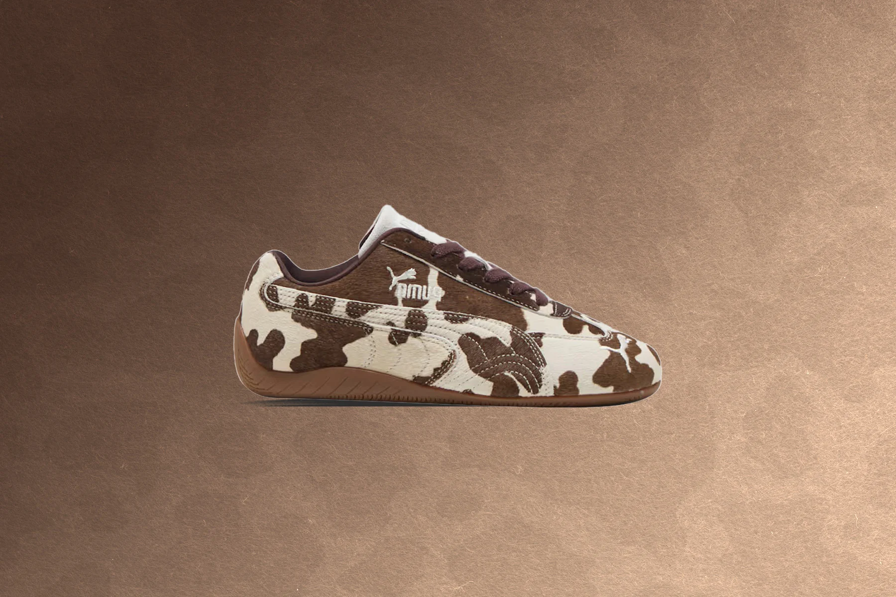 Women's Speedcat Cow Print - Chocolate Brown/Gum - Image 5