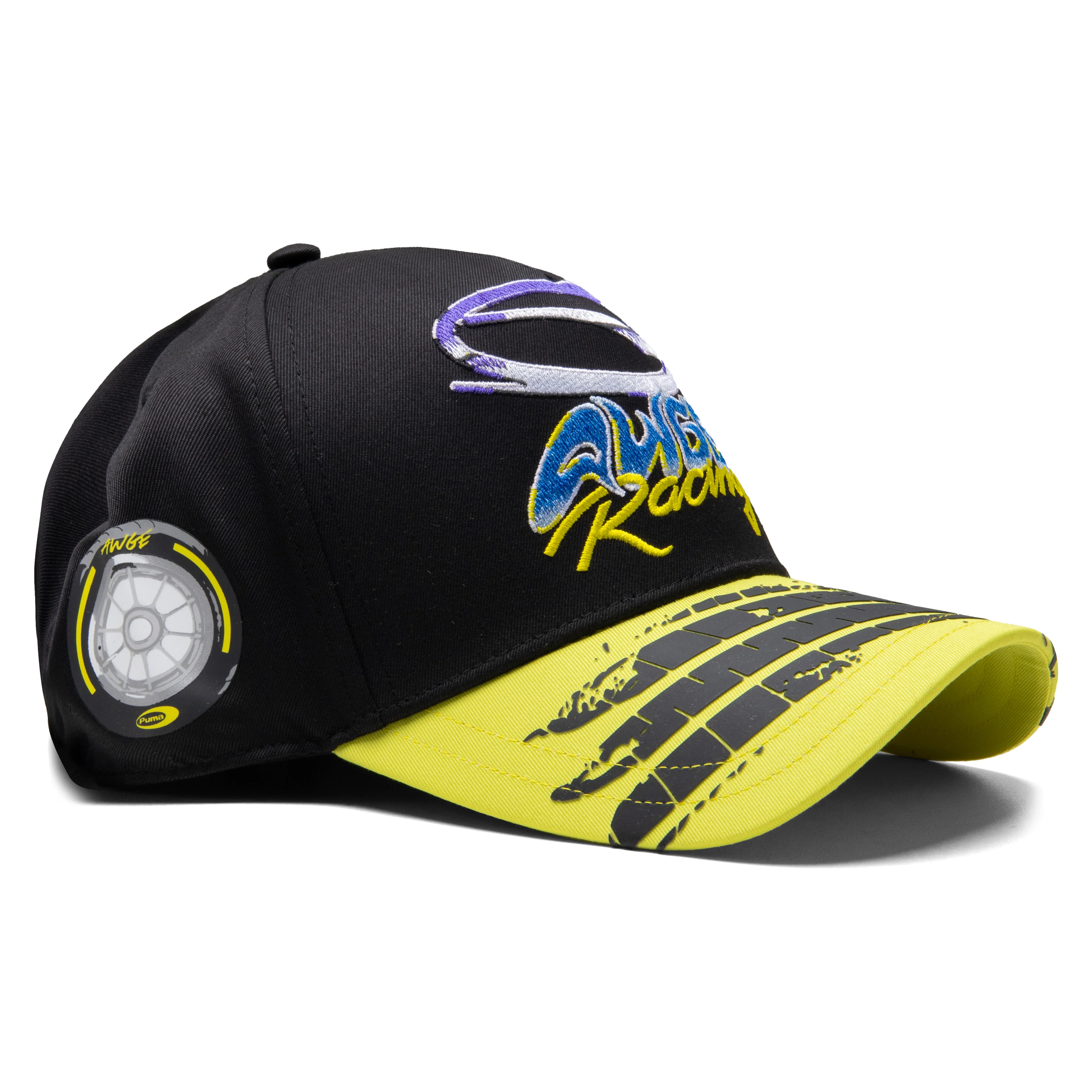 Puma x A$AP Rocky AWGE Racing Cap - Black/Lime Sheen - Image 3