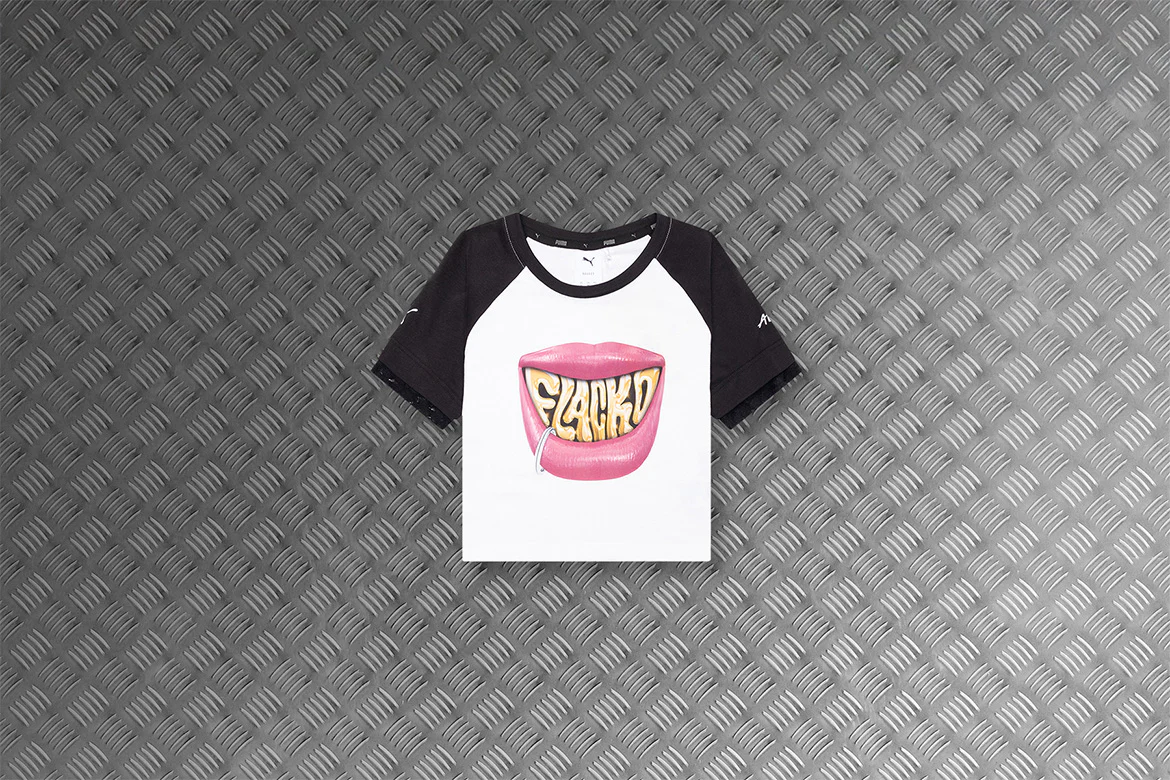 Puma x A$AP Rocky Flacko Smile Women's Baby Tee - White - Image 6