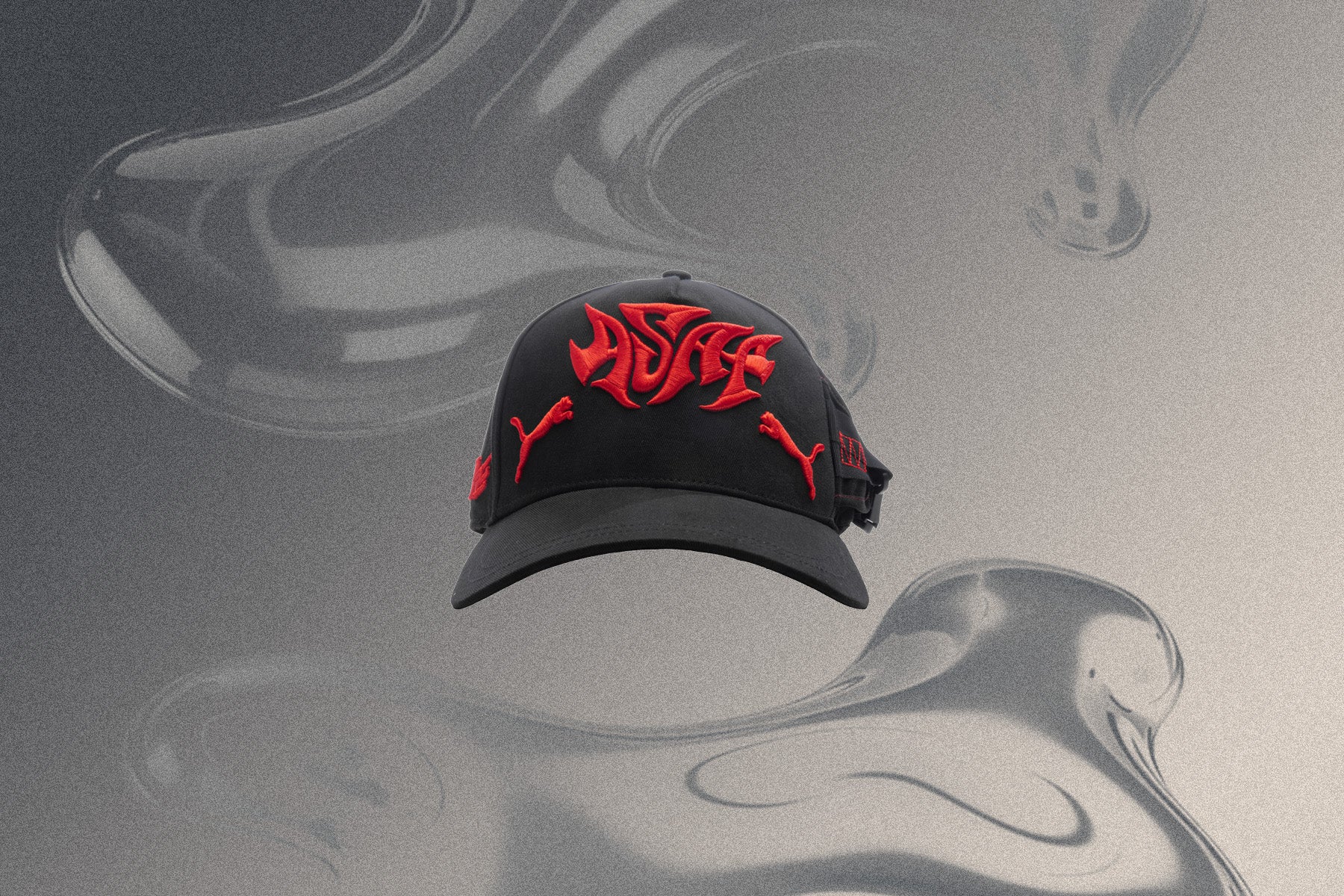 Puma x A$AP Rocky Seatbelt Cap - Black/Fierce Red - Image 5