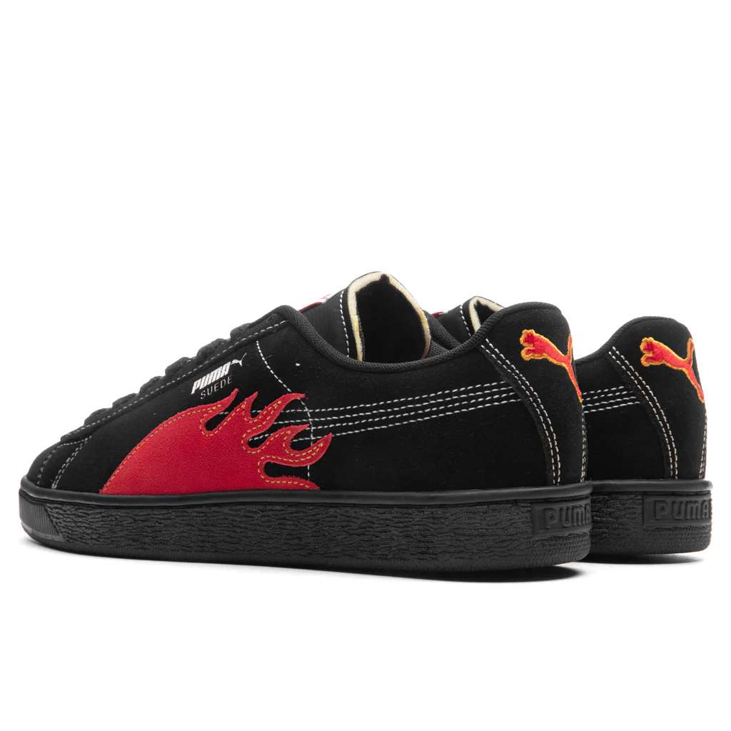 Puma x Butter Goods Suede Classic - Black/Red - Image 3