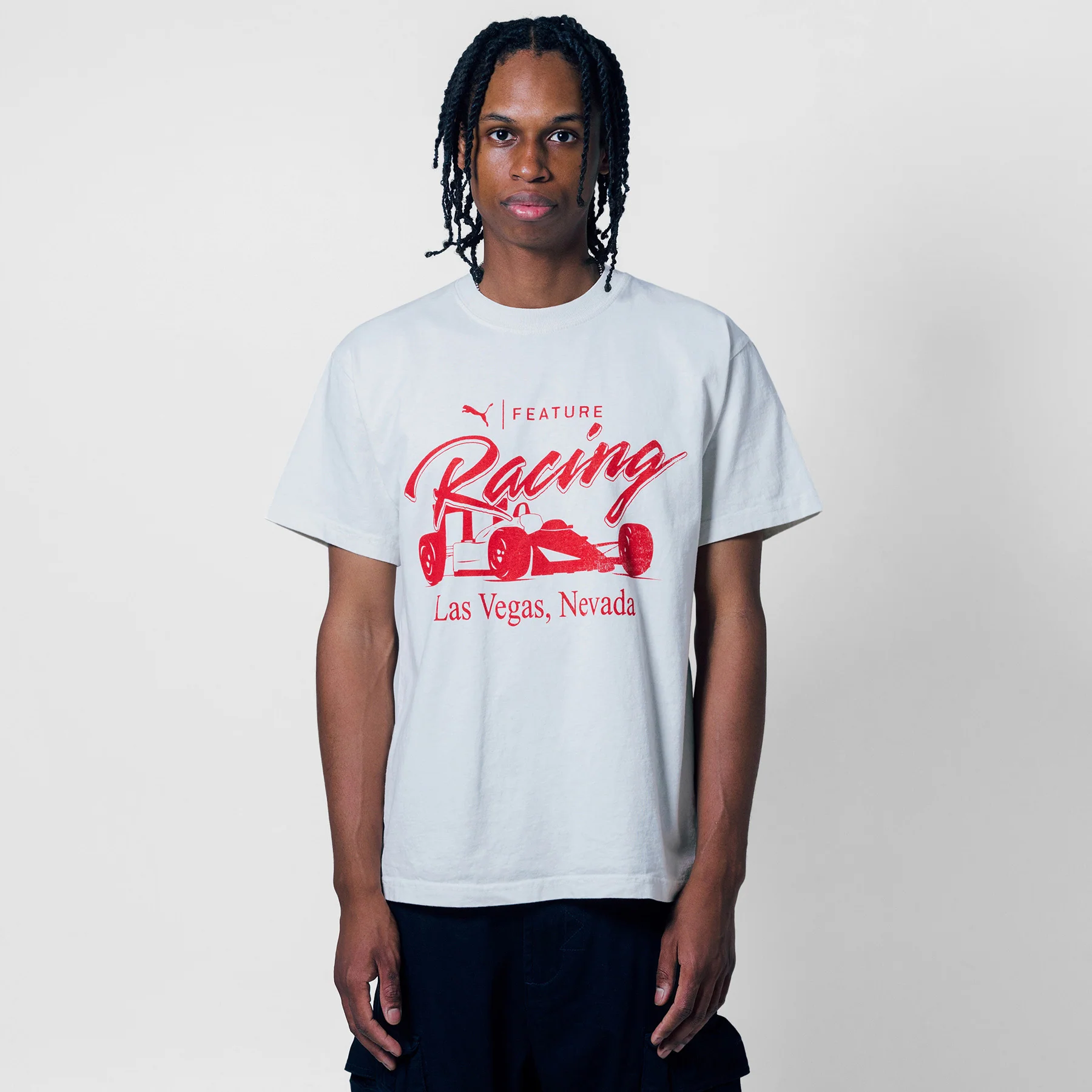 Puma x Feature Racing Tee - Cannoli Cream - Image 7