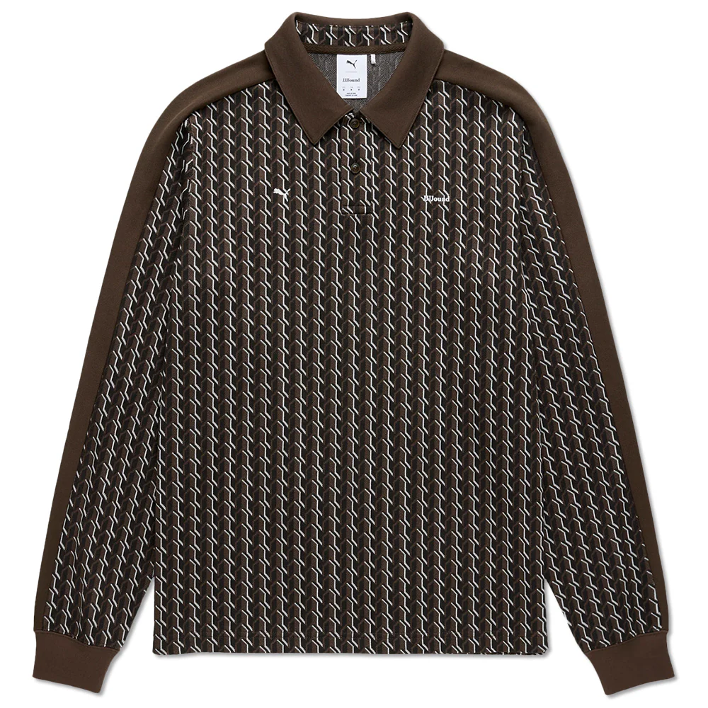 Puma x JJJJound T7 Longsleeve Polo - Chocolate
