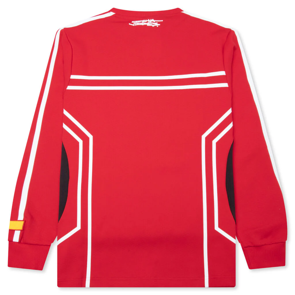 Puma x Joshua Vides Ferrari Mesh Crew - Rosso Corsa - Image 2
