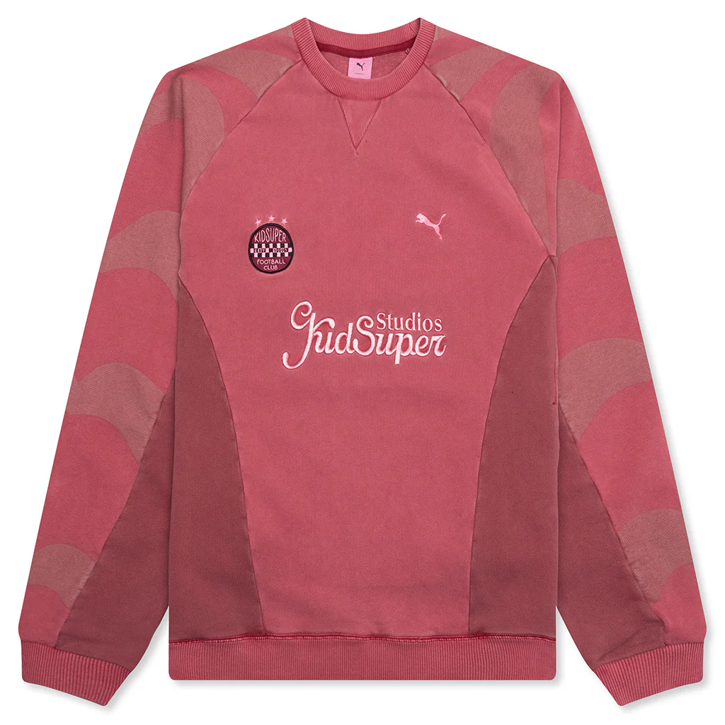 Puma x KidSuper Crewneck Sweatshirt - Dark Crimson