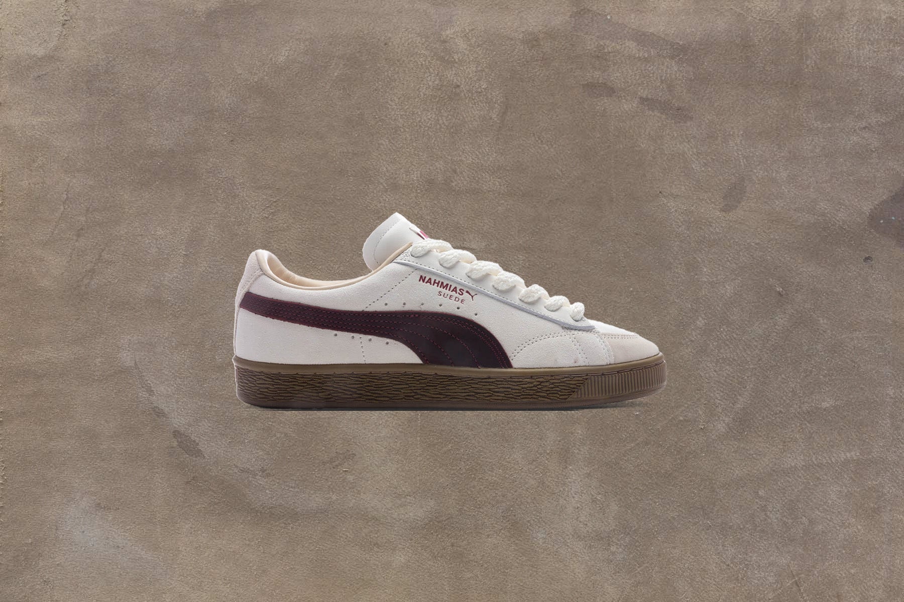 PUMA x Nahmias Suede Vintage - Warm White/Archive Gold/For All Time Red - Image 5