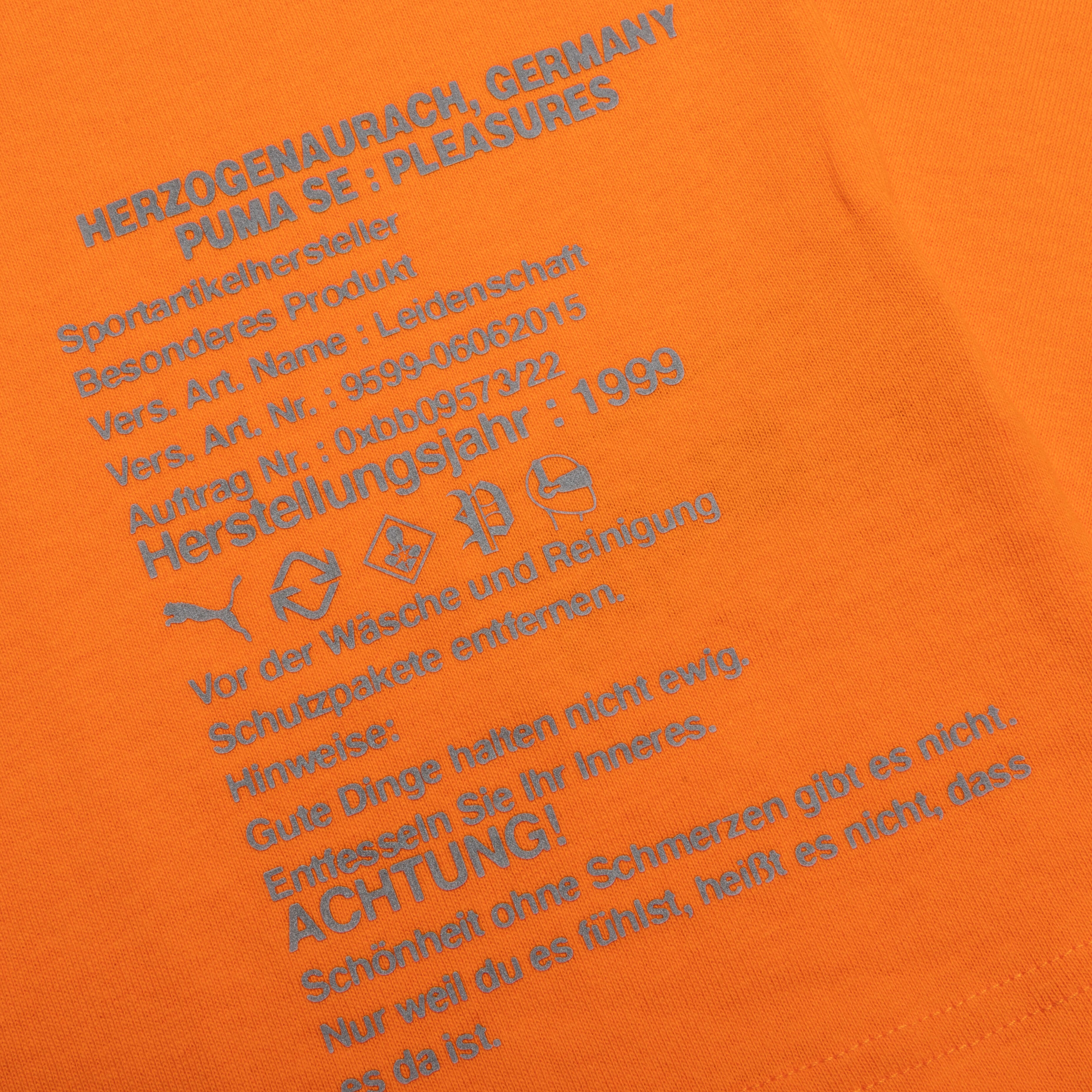 Puma x Pleasures Typo Tee - Orange - Image 5