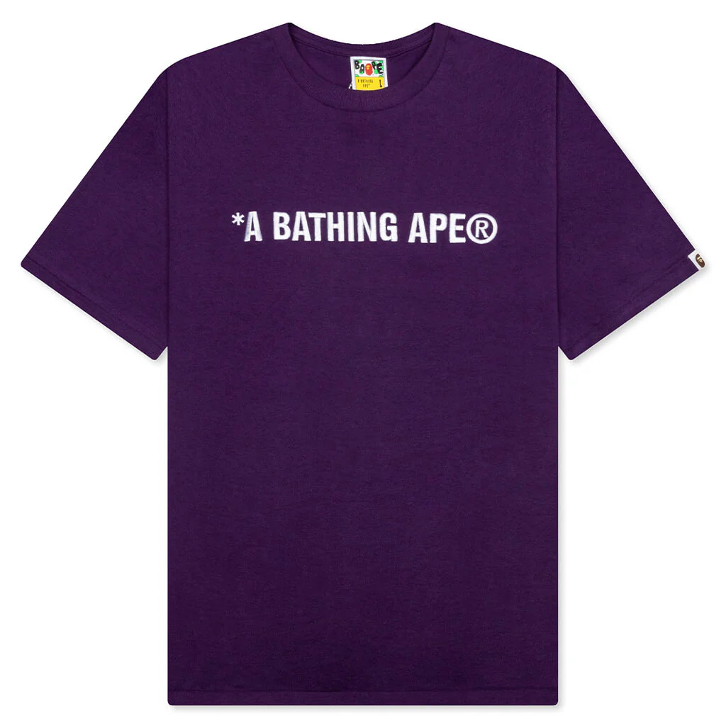 A Bathing Ape Logo Tee - Purple