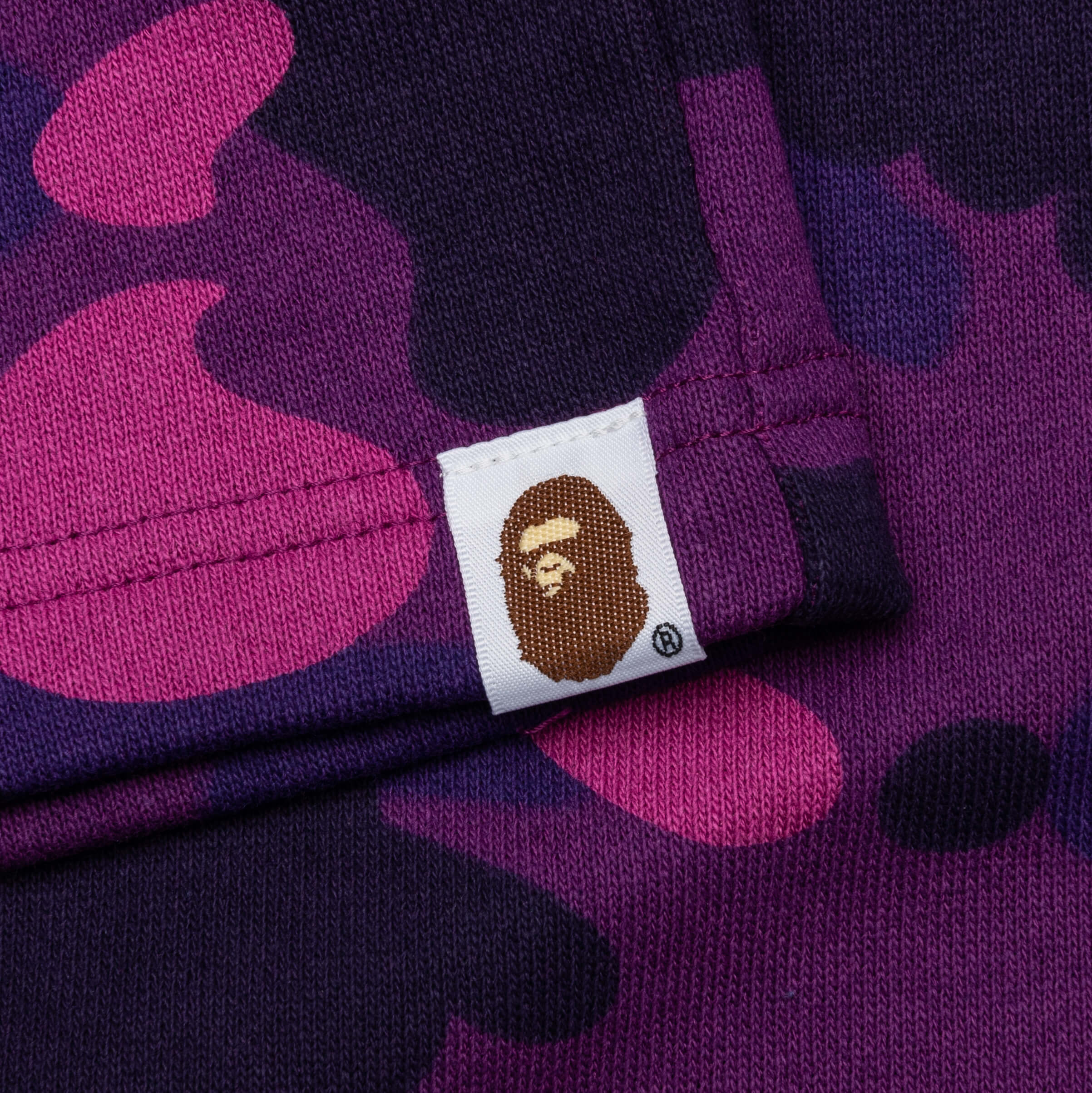 Color Camo Shark Sweat Shorts - Purple - Image 5