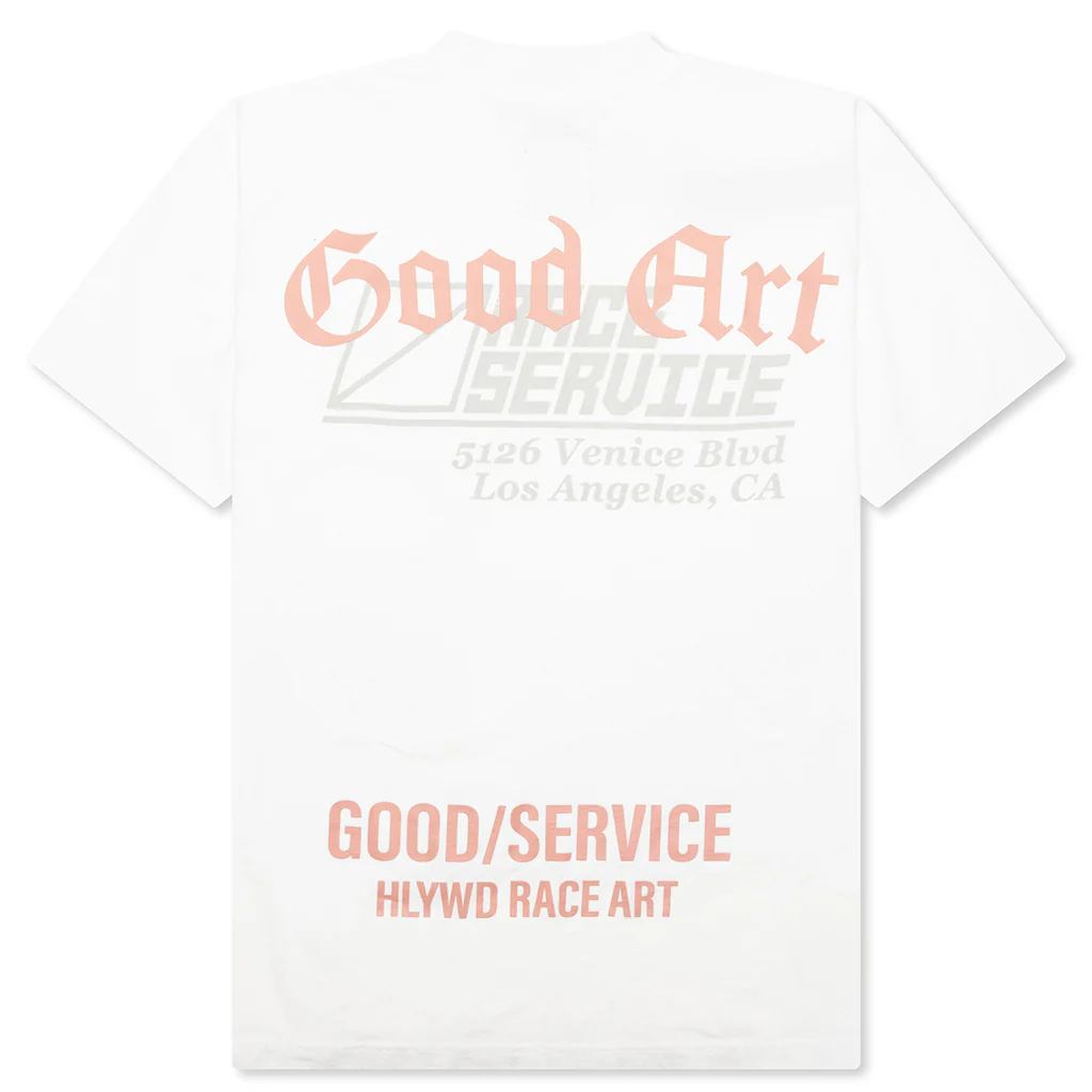 Race Service x Goodart S/S T-Shirt - White - Image 2
