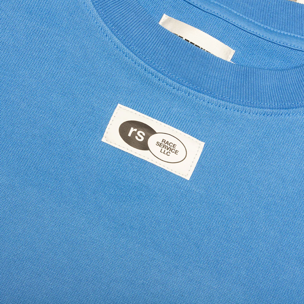 Race Service x Michelin Cropped L/S T-Shirt - Blue - Image 3