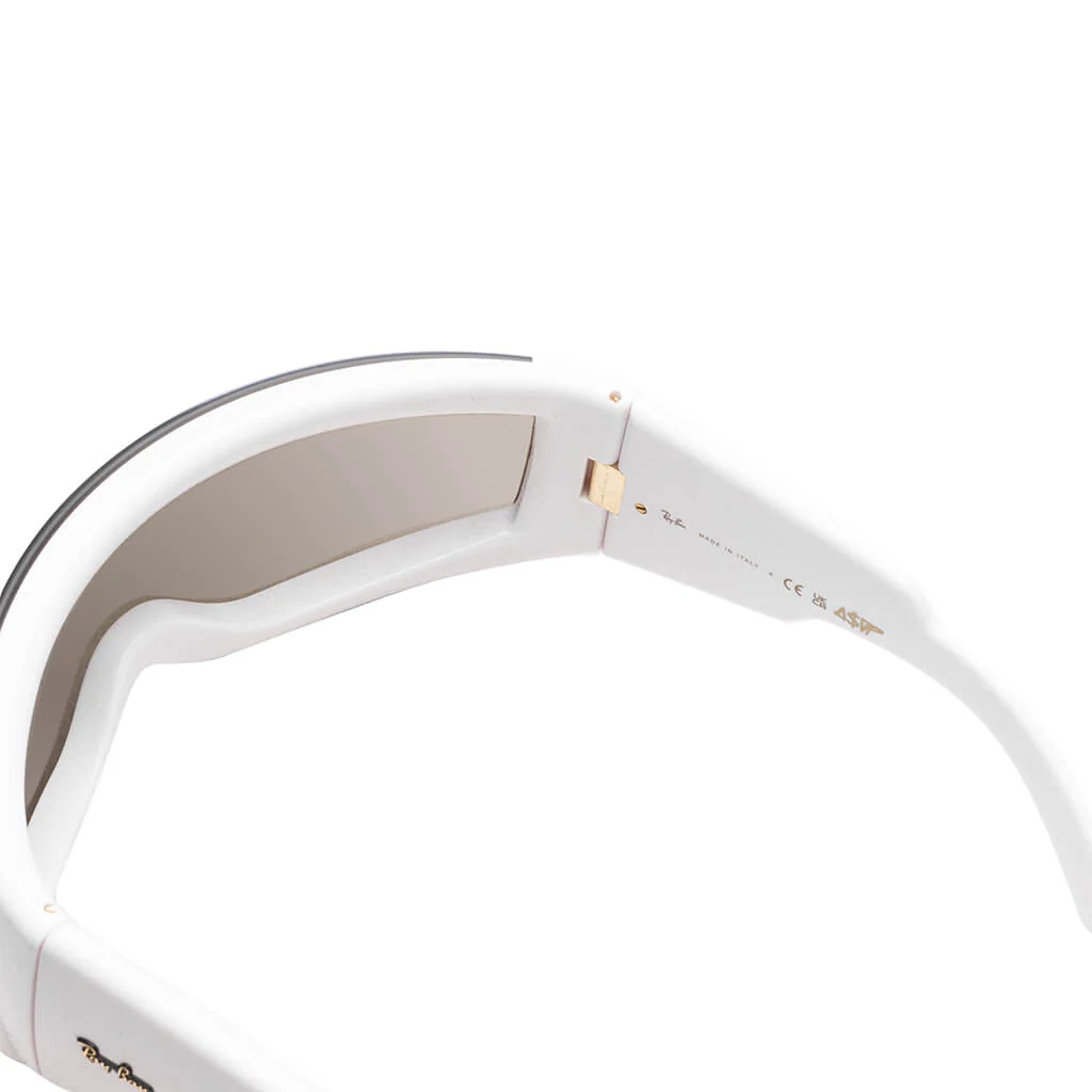 Ray-Ban x A$AP Rocky Ultra Wrap 002 - White/Brown Mirror Gold - Image 3