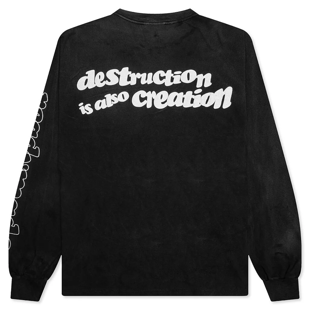 L/S T-Shirt Destruction - Black - Image 2