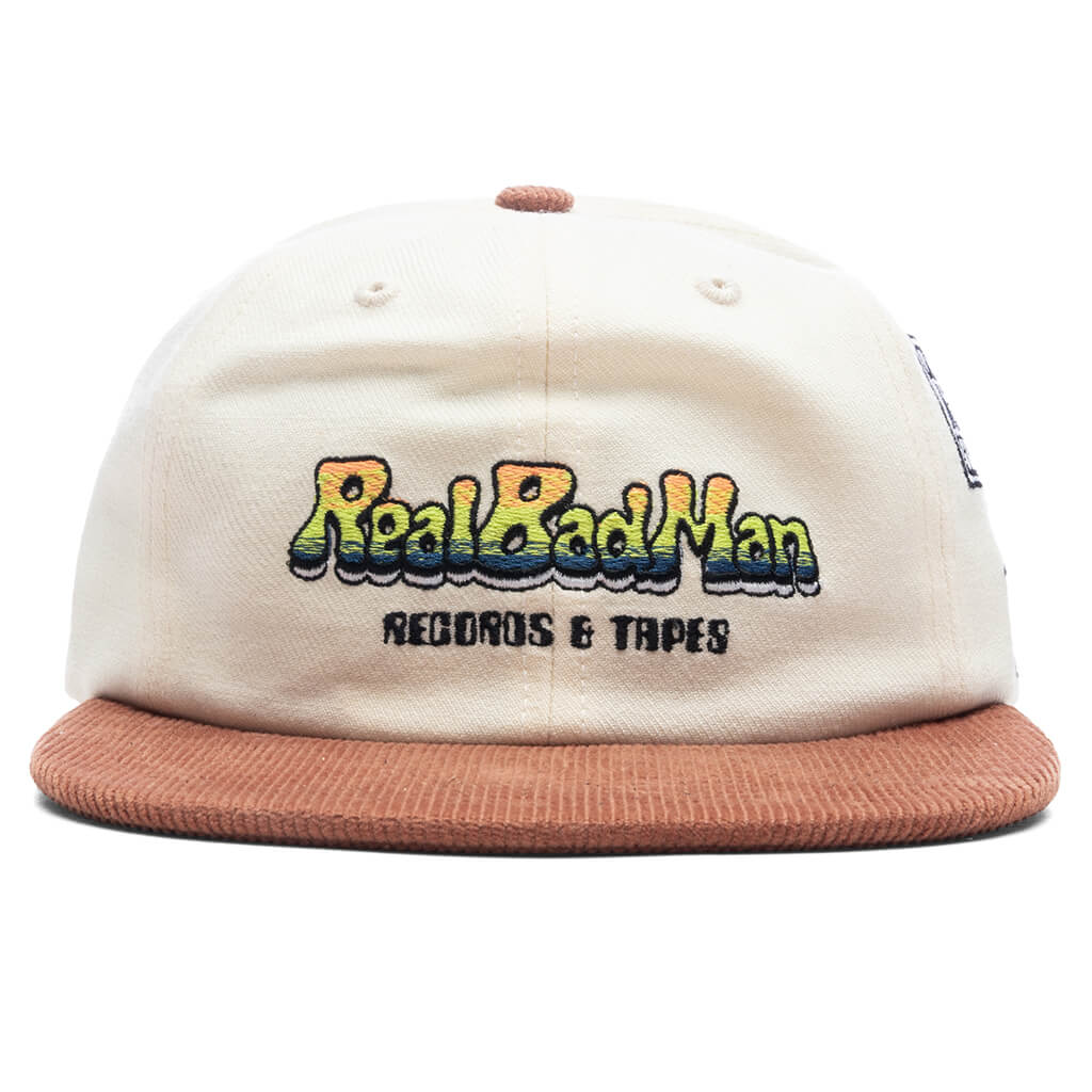 Records & Tapes 6 Panel Cap - Natural White