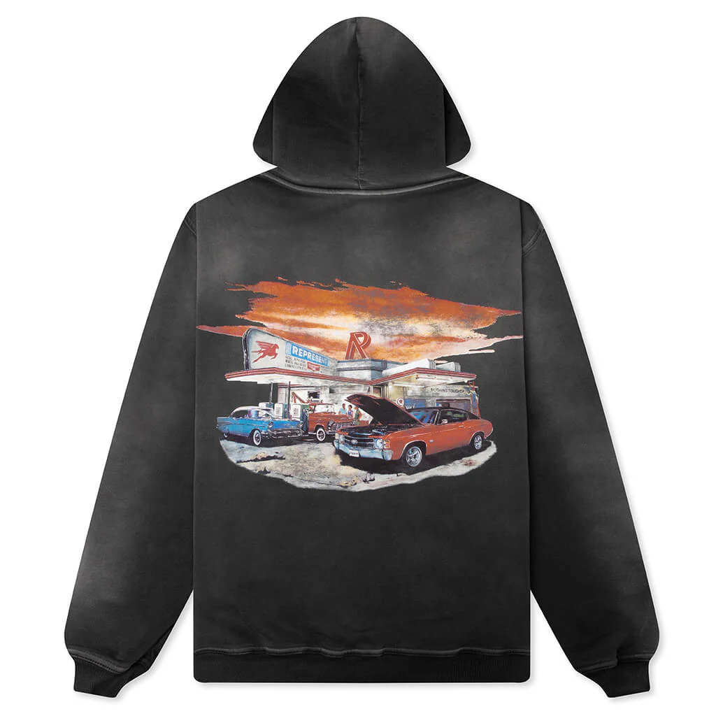 24 Hour Service Hoodie - Stained Black - Image 2