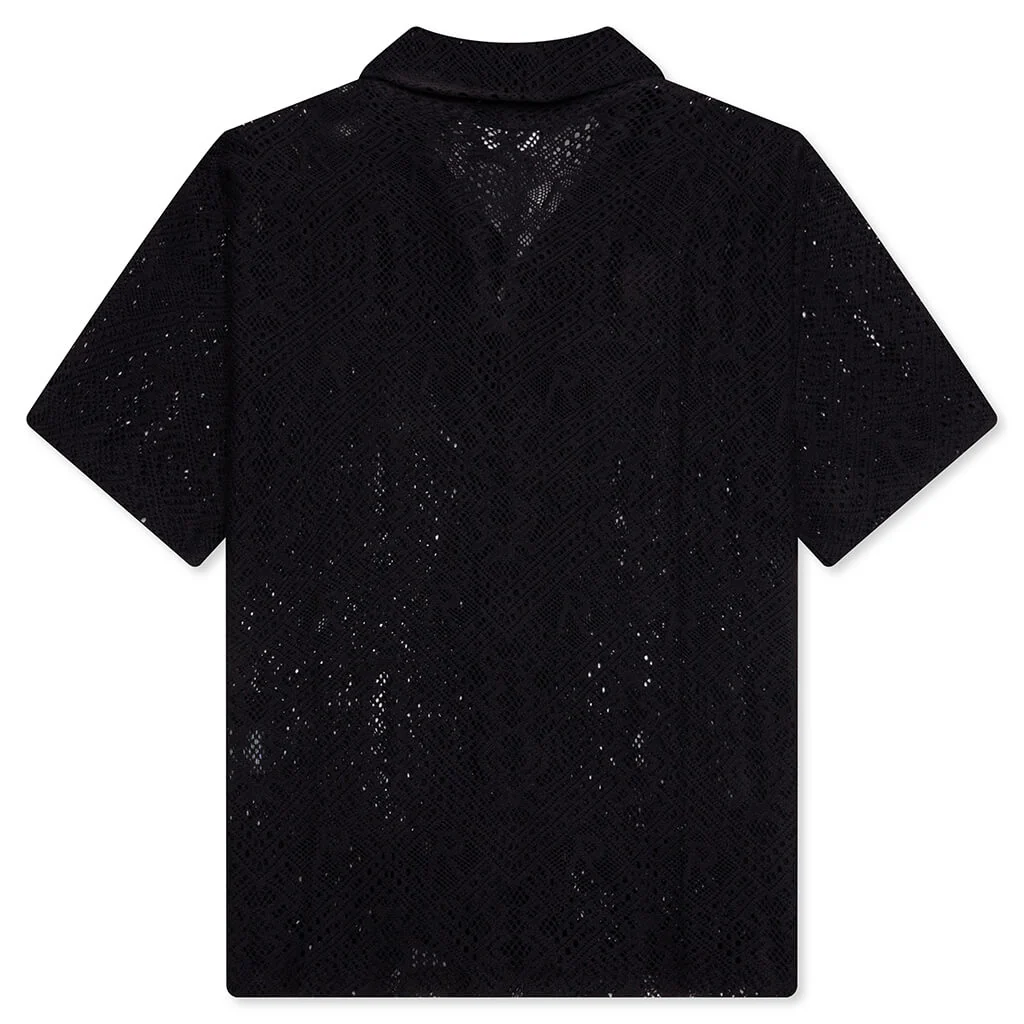 All Over Crochet Shirt - Jet Black - Image 2