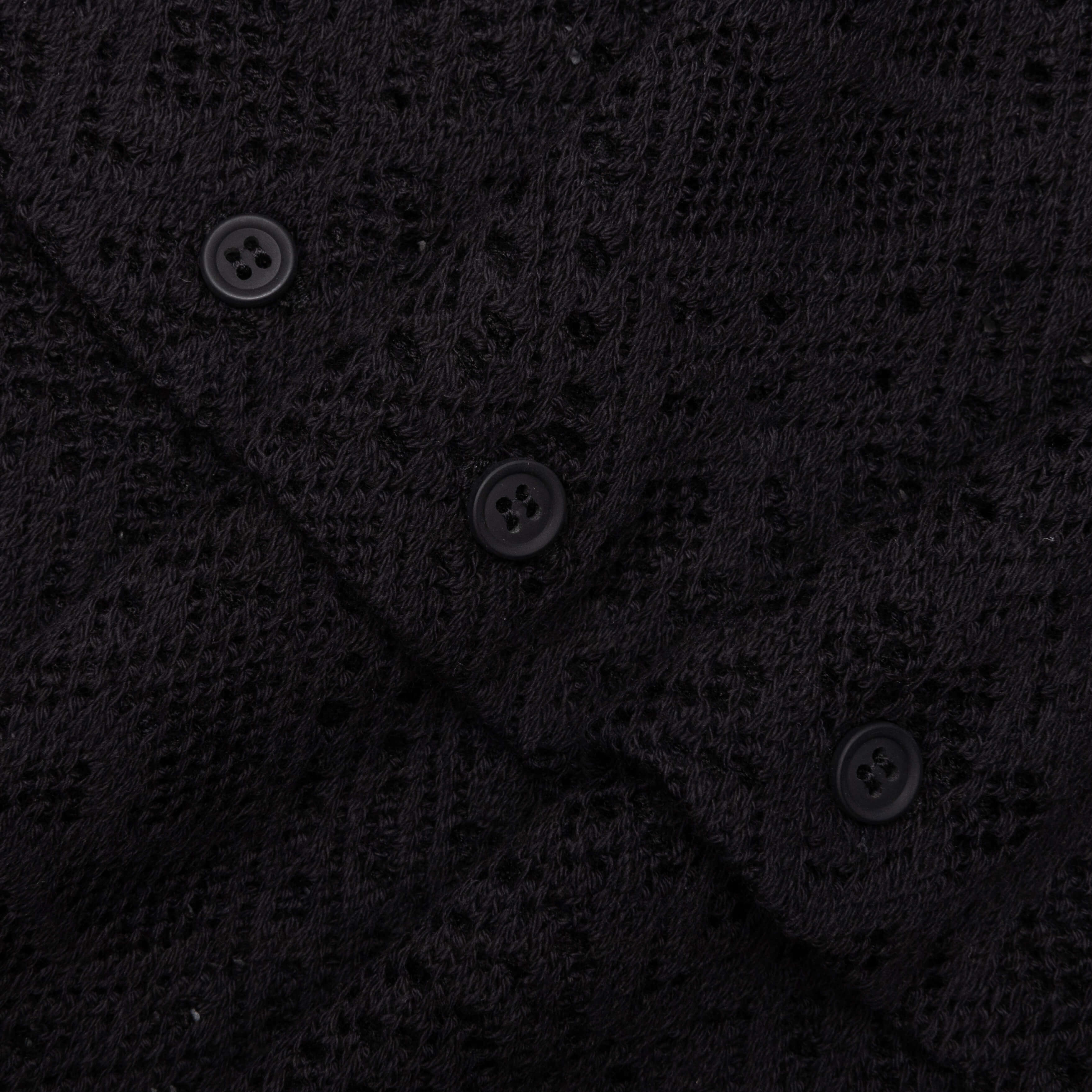 All Over Crochet Shirt - Jet Black - Image 4