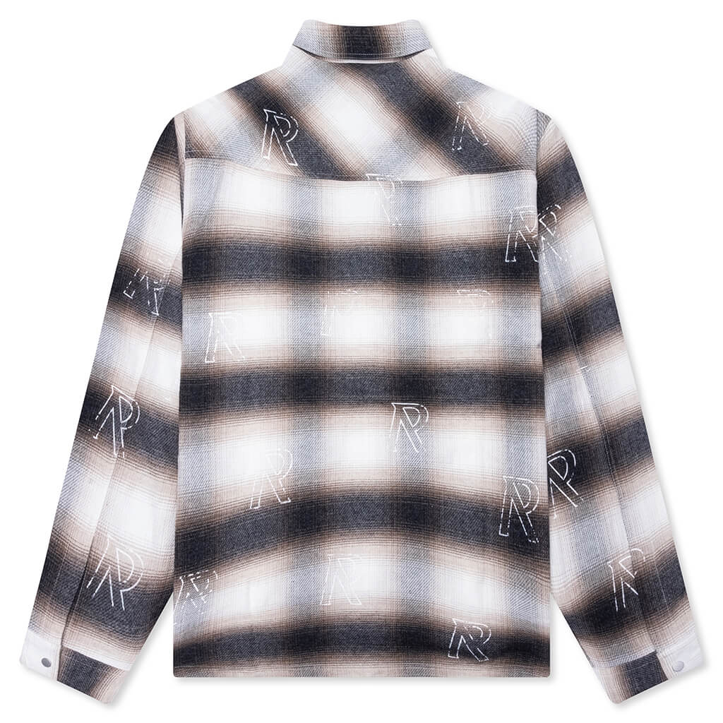 All Over Initial Flannel - Latte - Image 2