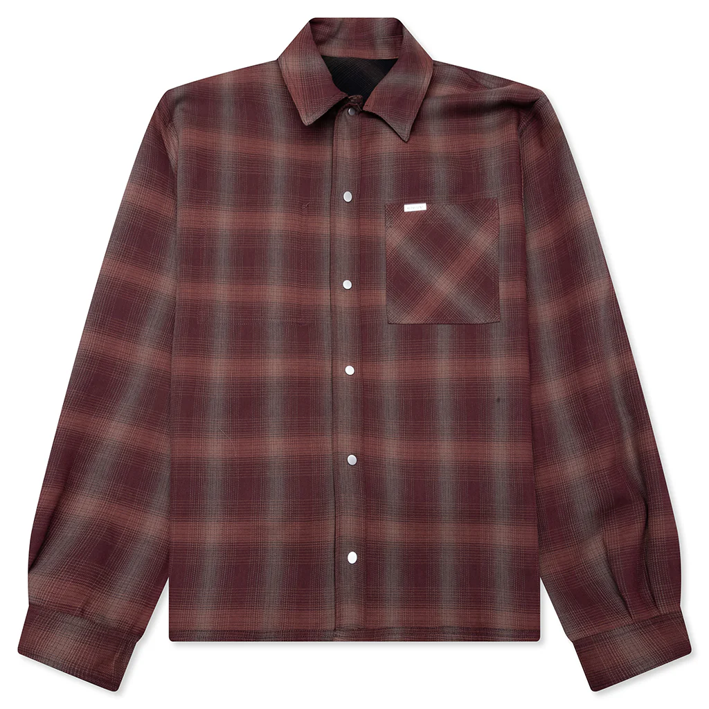 Bonded Reversible Check Shirt - Nero - Image 3