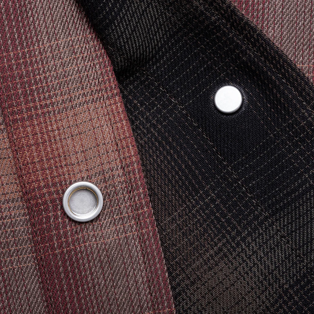 Bonded Reversible Check Shirt - Nero - Image 7