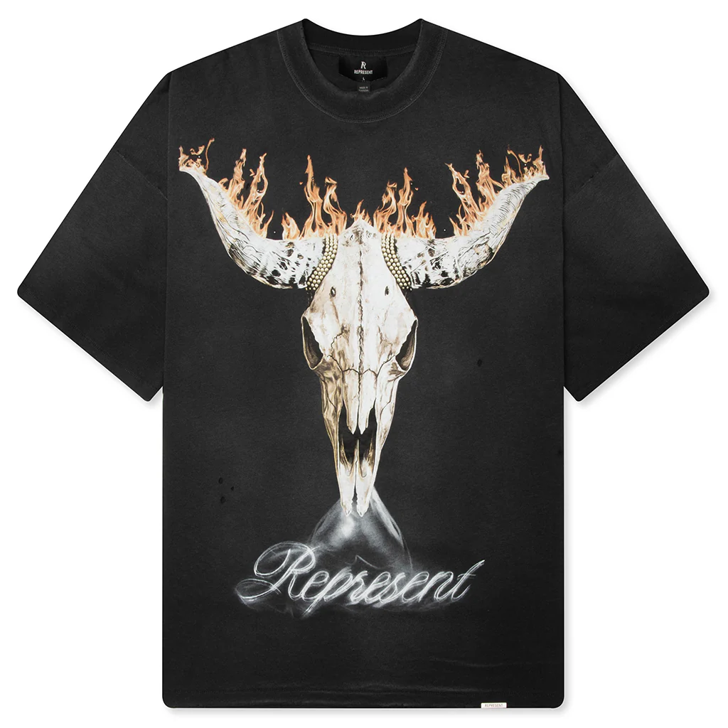 British Cowboys T-Shirt - Stained Black