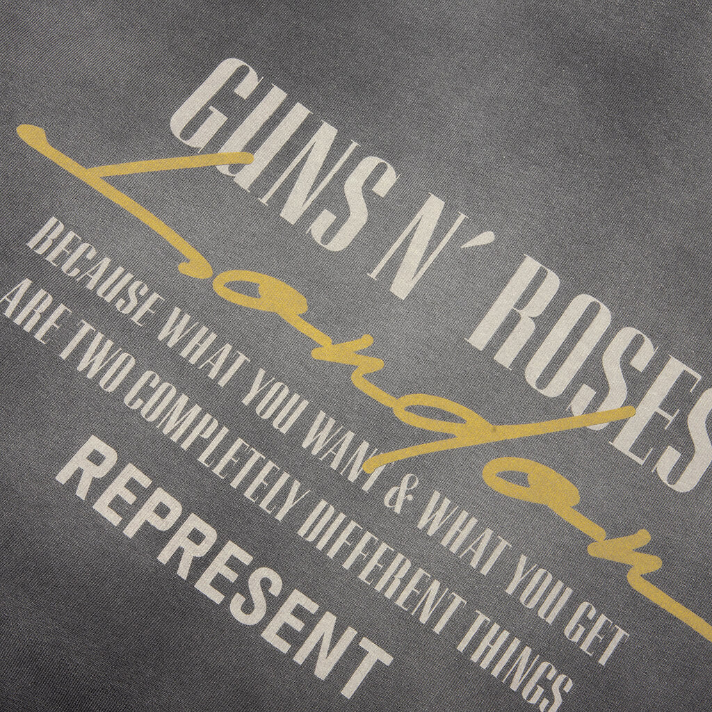 Represent x Guns N' Roses Cross Zip Through Hoodie - Stained Black - Image 5