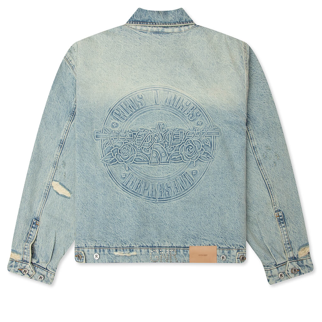 Represent x Guns N' Roses Denim Jacket - Light Vintage Blue - Image 2