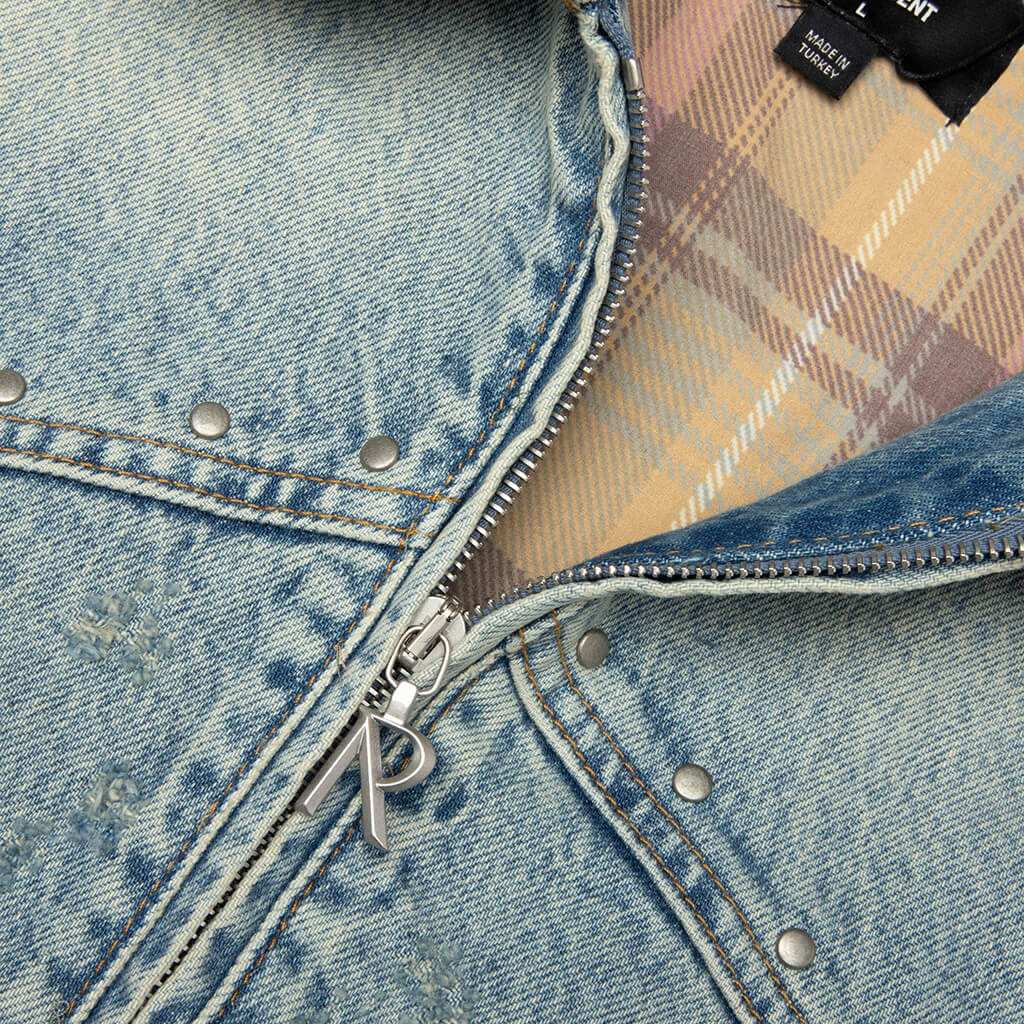 Represent x Guns N' Roses Denim Jacket - Light Vintage Blue - Image 3