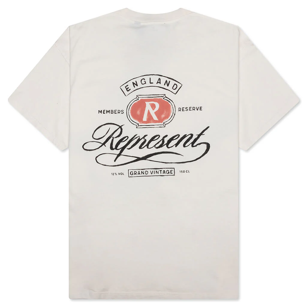 Grand Vintage Hand Drawn T-Shirt - Aged White - Image 2